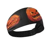 miaozhen Strano Halloween Jack O Lanterna Zucche Raffreddamento delle donne fasce elastiche testa per gli allenamenti Corsa tennis lavaggio viso bandas para el sudor