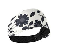 miaozhen Style Old English Sheepdog Floral Nero Raffreddamento Fasce di allenamento per le donne Fascia elastica per il sudore per Ciclismo Atletica Sport Ciclismo Palestra diademi para el cab