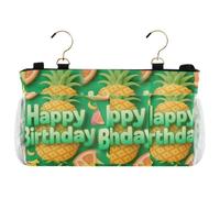 miaozhen Summer Happy Birthday Fruit Hanging Comodino Caddy Hanging Pocket Bag per casa, College, dormitorio, letto a castello/letto d'ospedale, sponde letto culla organizador para mesa de noche