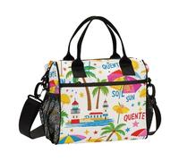 miaozhen Summer Island Coconut Bianco Borsa Isolata con Tracolla Eco-Friendly Maschio Lunch Box per Outdoor bolso para lonchera comida