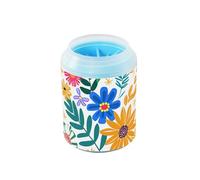 miaozhen Summer Multicolor Floreale Brilliance Colorato Riutilizzabile Piedi del Cane Rondella con Spazzola in Silicone Kit di Pulizia Piedi Morbidi Adatto per Cani di Piccolo, Medio, Grande Razza Kit