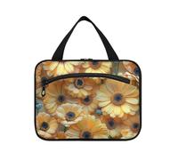 miaozhen Surrealismo Zinnia Burro Giallo appeso borse per le donne articoli da toeletta con gancio, designer pieghevole per le donne viaggio estuche de maquillaje para mujer L, surrealismo Zinnia