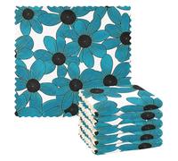 miaozhen Susan dagli occhi neri Simple Line Art Valentinesnes Ciano accessori da cucina per cucinare Confezione da 6 asciugamani da cucina in spugna di cotone decorazioni toallas para cocina