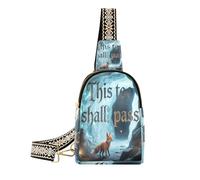miaozhen This Too Shall Pass Animal Fox Colorful crossbody fanny bag leggero marsupio per le donne per escursioni, This Too Shall Pass Animal Fox colorato, This Too Shall Pass Animal Fox Colorful