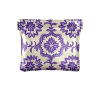 miaozhen Trendy Vintage Fiore Lavanda Cash Coin Purse Fancy Card Key Organizzatori per Uomo Donna Viaggio para mujer pequeno, lavanda floreale vintage alla moda, 1 size