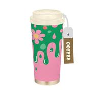 miaozhen Tumbler variopinto di caffè di arte asetica per gli uomini con l'acciaio inossidabile delle tazze da caffè del coperchio per la prova di caduta calda e fredda di 17 once