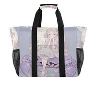 miaozhen Utility Bags Crab Simple Pastel Purple pieghevole Sandproof con manici