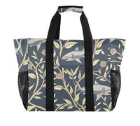 miaozhen Utility Tote Bags William Morris pesce mare floreale pieghevole tela resistente all'acqua