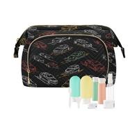 miaozhen Veicoli Nero Rosso Gotico Grande Make Up Bag Zipper Trucco sacchetto sacchetto Periodo per Kit da Viaggio monedero pequeno para mujer