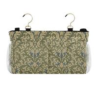 miaozhen Vintage Lily Flower Pattern William Morris Comodino Caddies Storage Bag Con Tasche Appeso Organizer per Letto Rails organizador de cuarto