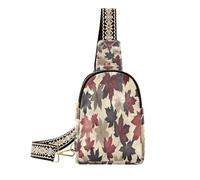 miaozhen Vintage Maple Leaf body fanny pack borse per il corpo impermeabili per le donne per pacchetto giorno, Vintage Maple Leaf, Foglia d'acero vintage