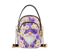 miaozhen Violet Daisies Spring Girls Cute Gnome borsa a tracolla da viaggio alla moda con multi tasche borsa per le donne per la corsa bolso cruzado para mujer
