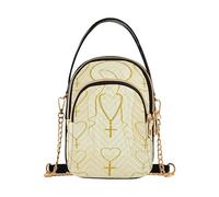 miaozhen Virgin Pray Gold borsa a tracolla alla moda per le donne con multi tasche borse da donna essenziali per le donne mariconera para mujer