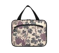 miaozhen William Morris Grape Purple Hanging make up bag organizer con gancio, designer espandibile per accessori per le donne estuche para brochas maquillaje L, william Morris uva viola, moderno
