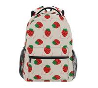 miaozhen zaini per bambini piccoli con tag nome Cute Cartoon Strawberry Beige cinturino toracico librerie per ragazze adolescenti mochilas escolares para ni?as de 10 anos 18L