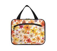 miaozhen Zimbabwe Gloriosa Superba Beauty Summer Flower appeso borsa da viaggio per articoli da toeletta con gancio, design compatto per le donne bolso de maquillaje para mujer L, Zimbabwe Gloriosa