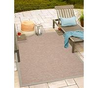 Mia's Teppiche Adora - tappeto moderno, stile boho, adatto per uso interno ed esterno, soprattutto piatto, ideale per cucina e sala da pranzo, beige-terra, 140x200cm