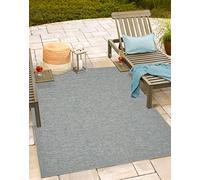 Mia's Teppiche Adora - tappeto moderno, stile boho, adatto per uso interno ed esterno, soprattutto piatto, ideale per cucina e sala da pranzo, turchese, 120x160cm