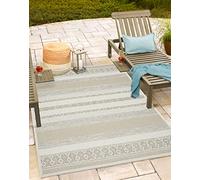 Mia's Teppiche Adora - tappeto moderno, stile boho, adatto per uso interno ed esterno, soprattutto piatto, ideale per cucina e sala da pranzo, beige, 160x220cm