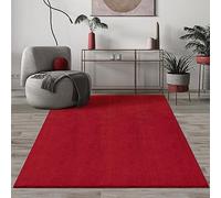 Mia's Teppiche Comfort Tappeto moderno a pelo corto, lato inferiore antiscivolo, lavabile fino a 30 gradi, morbidissimo, effetto pelliccia, Rosso, 80 x 150 cm