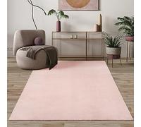 Mia's Teppiche Comfort Tappeto moderno a pelo corto, lato inferiore antiscivolo, lavabile fino a 30 gradi, morbidissimo, effetto pelliccia, Blush, 120 cm Rotondo