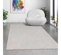 Mia's Teppiche Comfort Tappeto moderno a pelo corto, lato inferiore antiscivolo, lavabile fino a 30 gradi, morbidissimo, effetto pelliccia, Beige, 120 x 160 cm