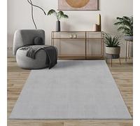 Mia's Teppiche Comfort Tappeto moderno a pelo corto, lato inferiore antiscivolo, lavabile fino a 30 gradi, morbidissimo, effetto pelliccia, Grigio, 140 x 200 cm