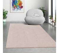 Mia's Teppiche Comfort Tappeto moderno a pelo corto, lato inferiore antiscivolo, lavabile fino a 30 gradi, morbidissimo, effetto pelliccia, Blush, 160 x 220 cm