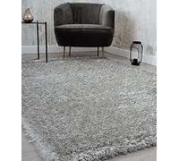 Mias Teppiche Fiona - Tappeto per soggiorno, camera da letto, 120 x 160 cm, argento
