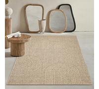 Mias Teppiche Kinsley - Tappeto robusto per interni ed esterni, effetto iuta naturale, resistente alle intemperie, adatto per terrazza e giardino