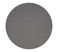 Mia's Teppiche Lara Tappeto, Polypropylene, Anthracite D1, 160 x 160 cm