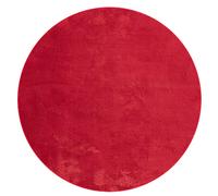 Mia's Teppiche Olivia per soggiorno/camera da letto - lavabili - 120 cm Rotondo, Rosso