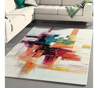 Mia's Teppiche Smerald - Tappeto dal design moderno, motivo pennellato, multicolore, 200 x 290 cm