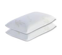 miasuite i sogni italiani Coppia Cuscini Memory Foam H 13 CM con Rivestimento in Aloe Vera SAPONETTA Lavabile 100% Ortopedico Anallergico