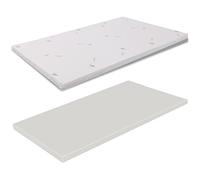miasuite i sogni italiani Topper CORRETTORE in MEMORYFOAM per Materasso Una Piazza E Mezza 130x190 Altezza 3 CM SFODERABILE Aloe Vera