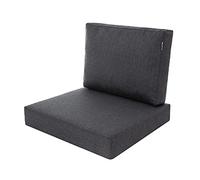 Miatech - Cuscino per sedia in rattan, mobili da giardino Technorattan, interno ed esterno, 60 x 55 cm, colore: Nero