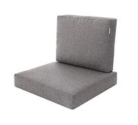 Miatech - Cuscino per sedia in rattan, mobili da giardino Technorattan, interno ed esterno, 60 x 55 cm, colore: grigio