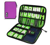 Miavers organizer elettronico, pacchetto di accessori elettronici, organizer per cavi da viaggio, adatto per iPad Mini, disco rigido, cavo, caricabatterie (rosered, singolo strato)