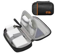Miavers organizzatore elettronico, pacchetto di accessori elettronici, organizer per cavi da viaggio, adatto per iPad Mini, disco rigido, cavo, caricabatterie (nero, singolo strato)