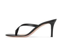 MiaZane Sandali con Tacco Donna a Fascetta Tacco a Spillo Sottile Slip On Infradito Mules da Sera per Passeggiate in Città e Raduni Diurni,Nero,46 EU
