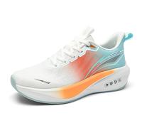 MiaZane Scarpe Running Unisex con Piastra in Carbonio, Tomaia in Mesh Ultralight e Ammortizzo Eva per Allenamenti Veloci,Arancia,40 EU