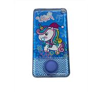 MIBANDERA Mini giochi d'acqua. Giochi d'acqua ad anelli per ragazze e ragazzi. Gioco di abilità di viaggio. Aguaplay. Acqua Geme. Aqua Play. (Unicorno 64 Blu)