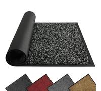 Mibao Zerbino per interni ed esterni, 51 x 81 cm, nero, resistente, antiscivolo, raschietto, per scarpe, super assorbente, tappetino per porta d'ingresso