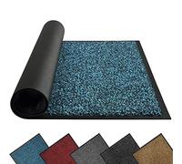Mibao Zerbino per interni ed esterni, 58 x 180 cm, blu, nero, lavabile, tappetino per interni, resistente, antiscivolo, raschietto, raschietto, super assorbente, tappetino per porta d'ingresso