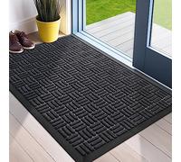 Mibao Zerbino per porta d'ingresso, resistente e durevole, tappetino di benvenuto per esterni e interni, cattura lo sporco, impermeabile, super assorbente, per ingresso, esterno, patio, portico, 90,2