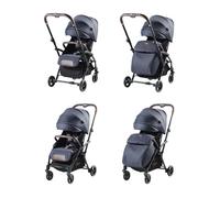 Mibb Passeggino Leggero Level Up Fronte Strada e Fronte Mamma Colore Blu