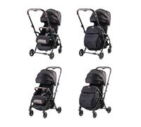 Mibb Passeggino Leggero Level Up Fronte Strada e Fronte Mamma Colore Nero