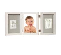 Mibb Porta Foto Con Impronta Mani e Piedi Neonato in Legno a Libro