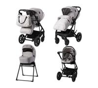 Mibb Samya Trio Sistema Modulare Telaio Nero Stand Up e Borsa Inclusa Colore Grigio