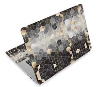 Mibbxea Adesivo per Laptop 15-15,6 Pollici, Pellicola in Vinile Riutilizzabile per Coprire Laptop da 13, 13,3, 14, 15,4 Pollici, Decorativo, Antigraffio, Impermeabile (034 Geometria)